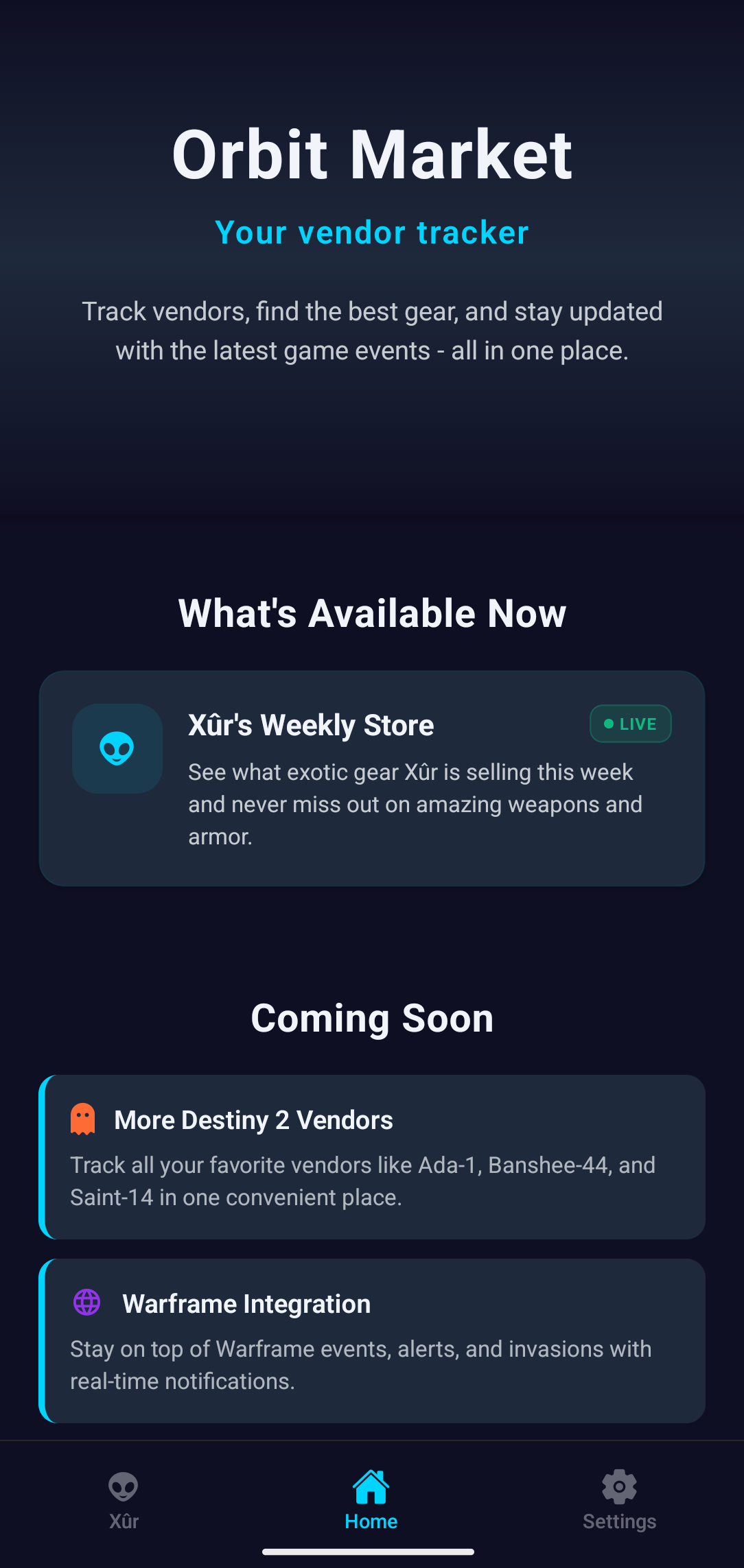 Home Screen